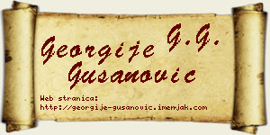 Georgije Gušanović vizit kartica